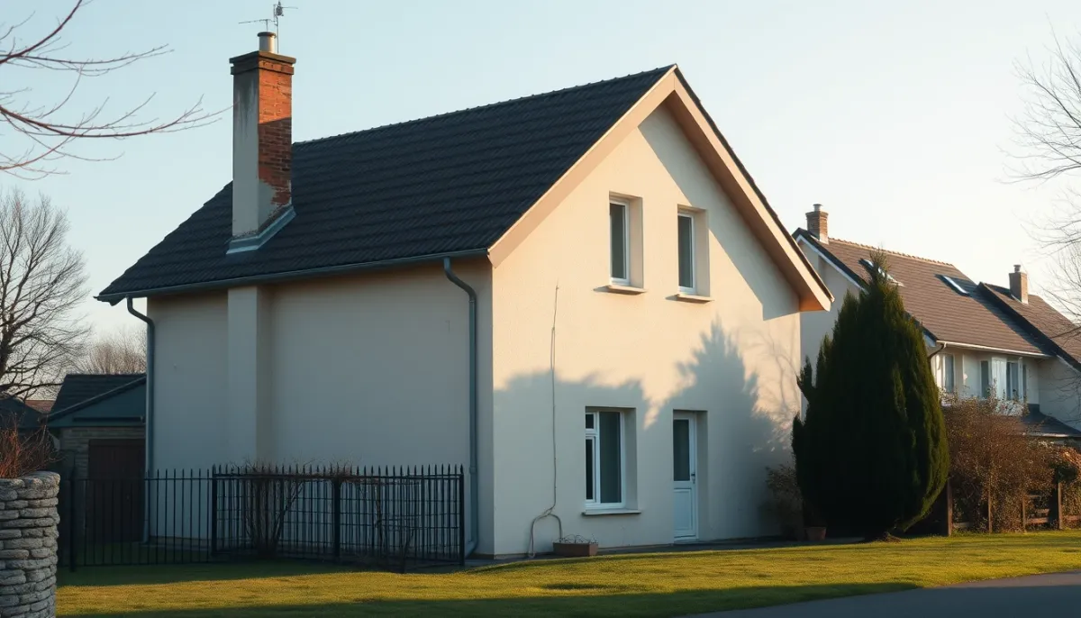 Maison individuelle avec cheminée dans un quartier résidentiel, pour illustrer les propriétaires concernés